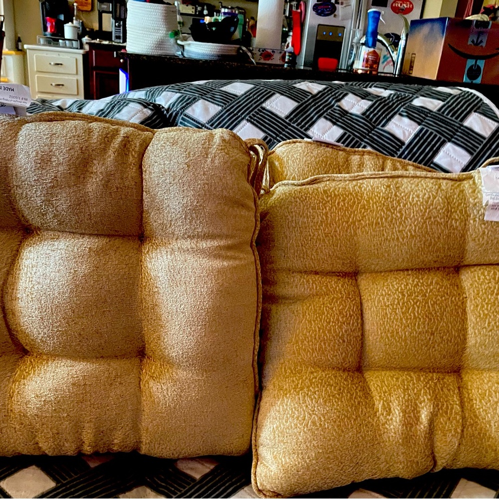 Four Home Goods chair cushions.